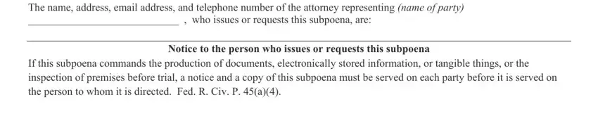 Writing section 3 of sample template for supena in bankruptcy court northern district of california