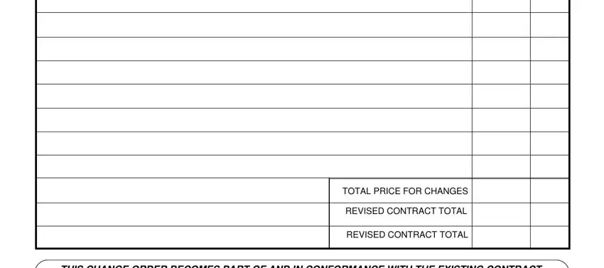 Filling in part 2 of contractor change order form pdf