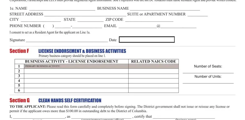 Filling in segment 4 of bbl ez form washington dc