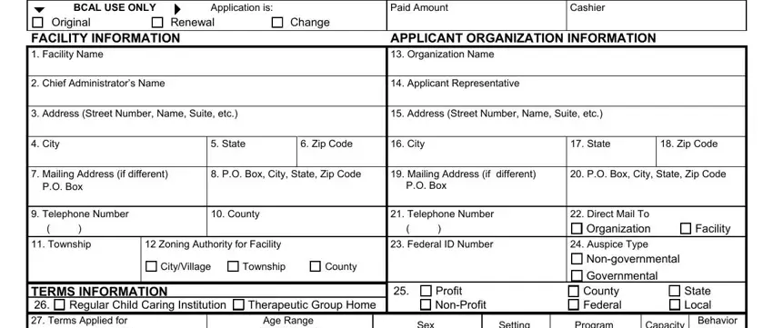 Filling out the S-Secure portion of the BCAL 1074 form section 1