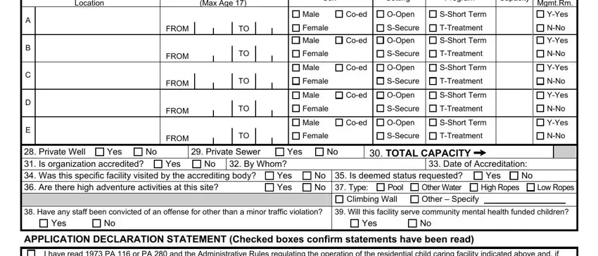 Section 2 of the BCAL 1074 showing organization and program fields
