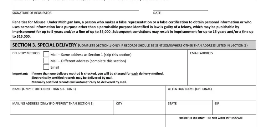 STATE, CITY, and EMAIL ADDRESS in bdvr 154