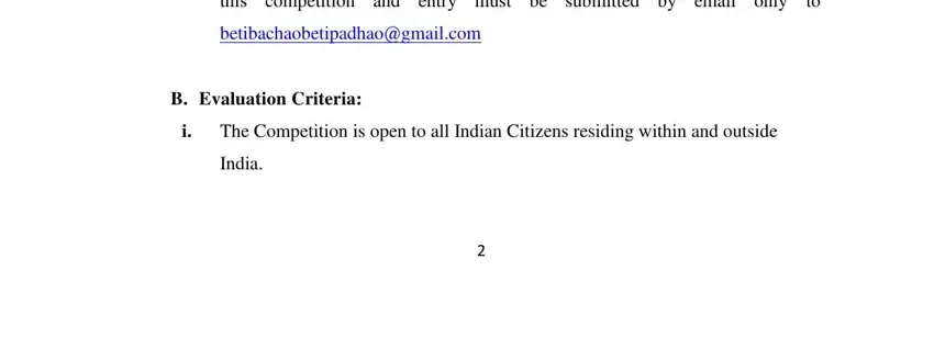 Filling in segment 1 of Beti Bachao Beti Padhao form online