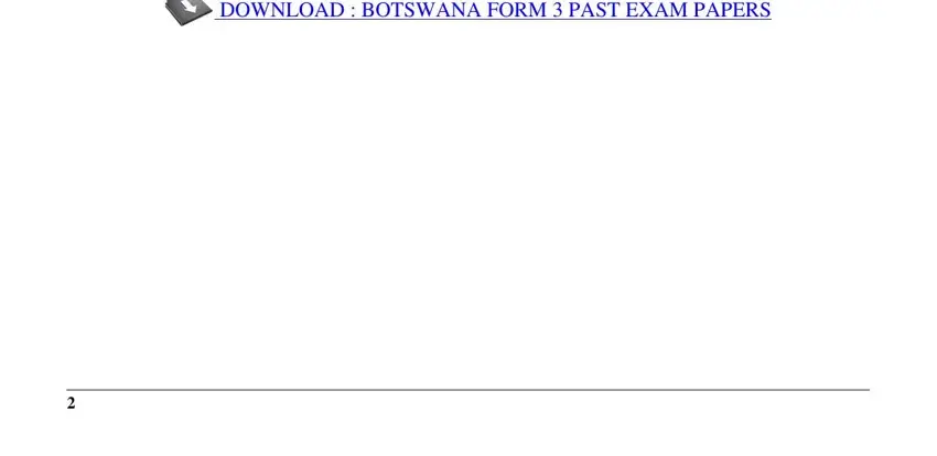 Step 1 in completing the BGCSE past paper form online