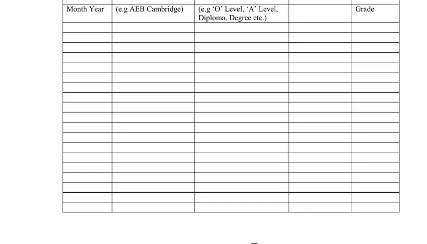 Step 4 of the Bindura University Application Form - family and financial details