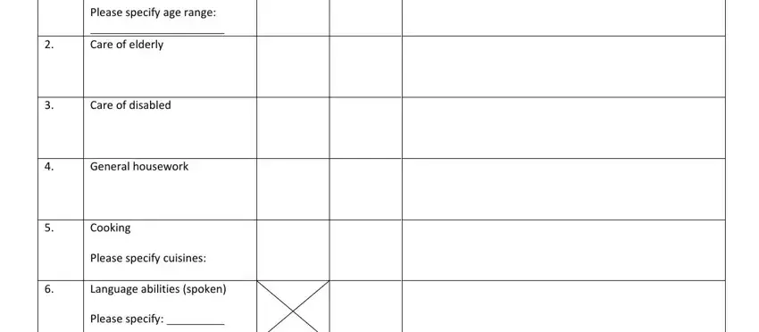 The way to fill out fdw bio data form step 4