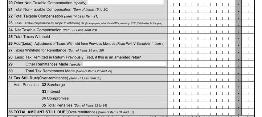 Filling in section 2 in bir 1601 c form