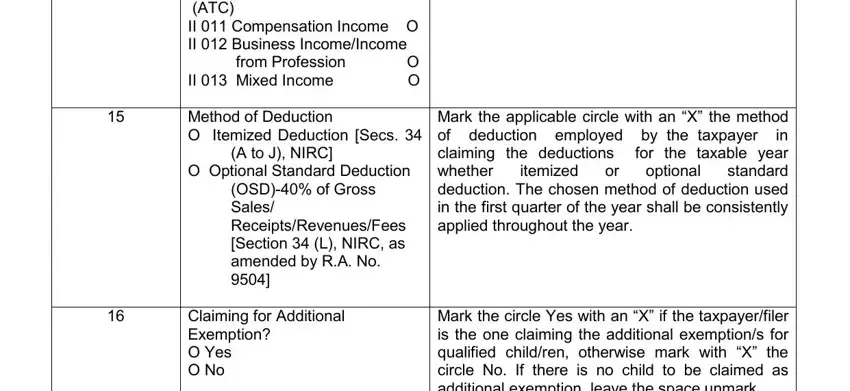 annual income tax return form completion process shown (part 5)