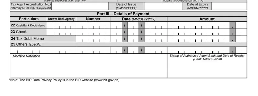 Stage number 3 in filling out bir form 2000 ot excel