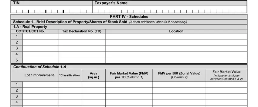 Filling in segment 4 of bir form 2000 ot excel