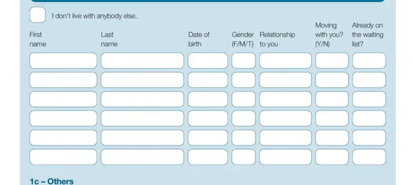 Birmingham Housing form signature and authorization fields