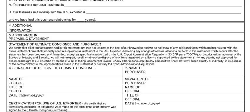 The way to complete export form bis 711 stage 2