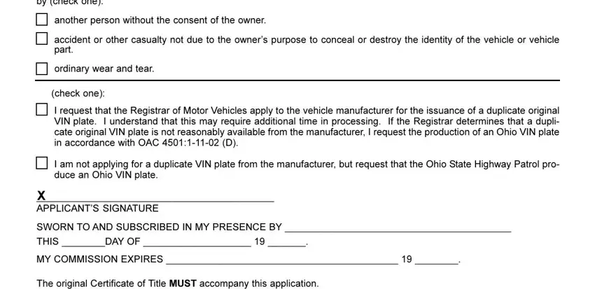 BMV 3713 Form - Ohio Duplicate VIN Plate Application (PDF)