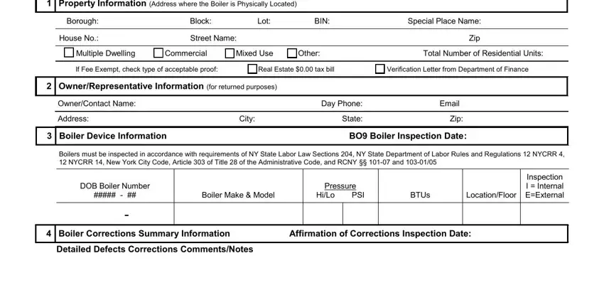 How to complete the BO-13 Boiler Affirmation of Correction form - Part 1