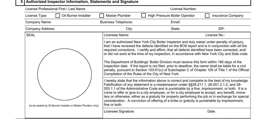 Filling out Part 2 of the BO-13 Boiler Affirmation form