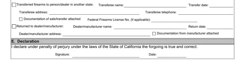 Step # 3 of completing form bof