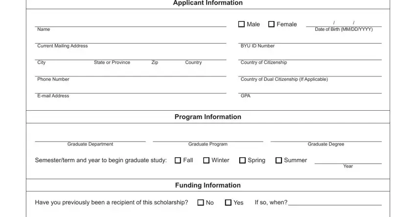 Country of Citizenship, Zip, and Date of Birth MMDDYYYY in Byu Gs Form 12