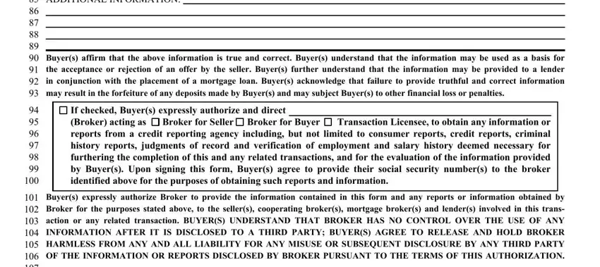 Find out how to complete buyer's financial disclosure statement stage 4