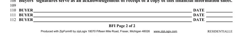 How one can fill out buyer's financial disclosure statement step 5