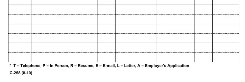  T  Telephone P  In Person R ,  T  Telephone P  In Person R , and  T  Telephone P  In Person R  in job search contact list printable