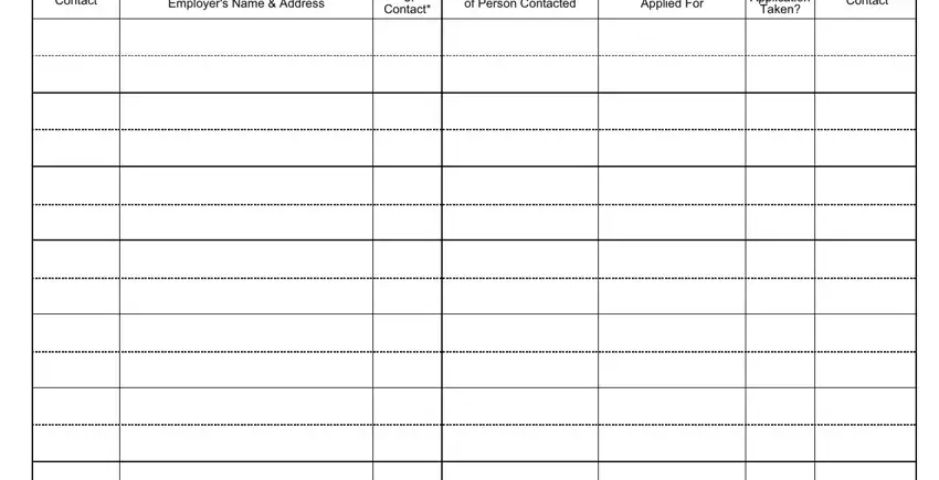 job search contact list printable conclusion process shown (step 4)