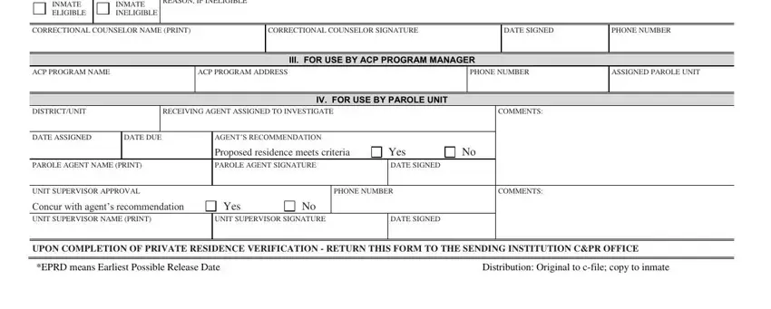 The best way to fill out department corrections acp online step 2