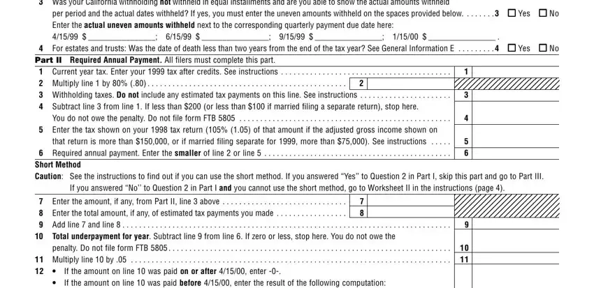 California Form 5805 completion process clarified (part 2)