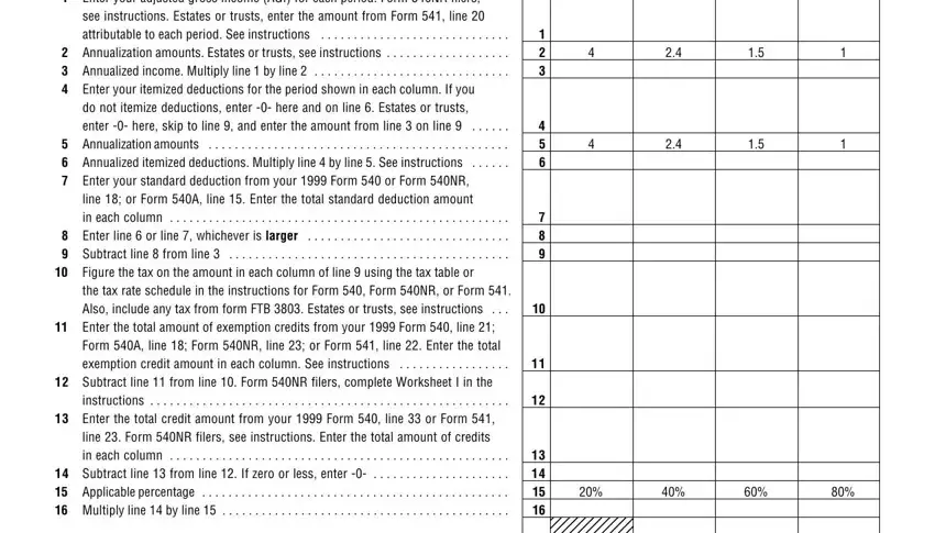 California Form 5805 writing process detailed (step 4)