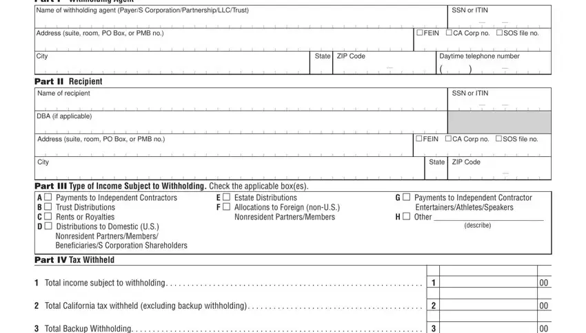 Stage number 1 in filling out grantor