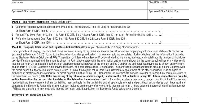 Learn how to fill out California Form 8879 stage 1