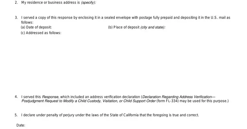 I served a copy of this response, I am at least  years of age not a, and Date of USCourtForms