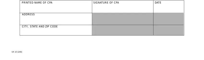 Step # 2 of submitting California Form Sr 10