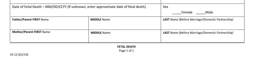 Filling out part 2 of the California Form VS 12