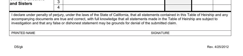Rev, PRINTED NAME, and I declare under penalty of perjury in california table heirship