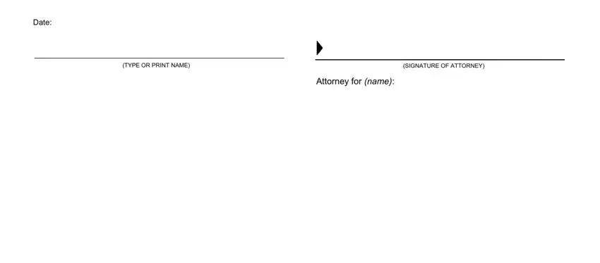 Signature block and attorney name fields on California Motion Form MC-051 (step 5)