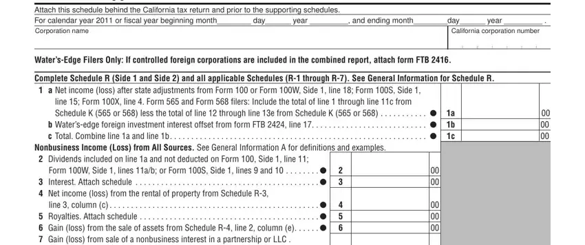 Tips to complete ca sch r instructions part 1