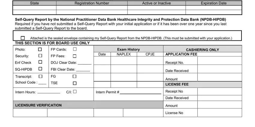 California Retake Form step 4: attaching required documents including NPDB Self-Query Report