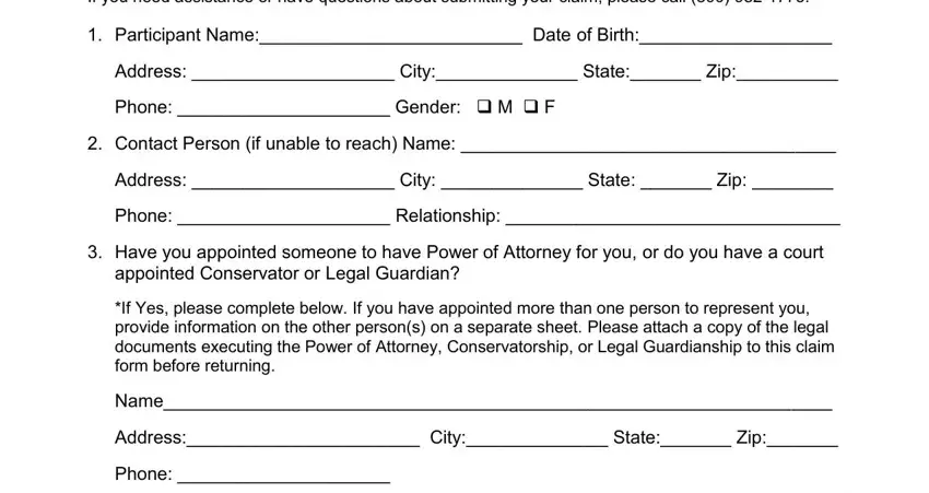 The way to fill in calpers ltcg part 1
