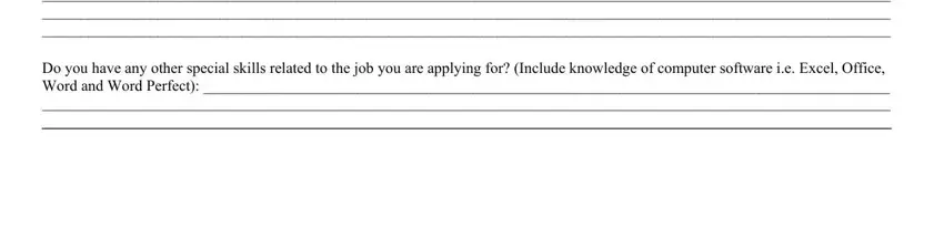 Completing the final required fields