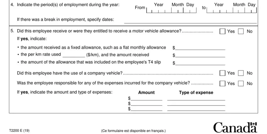 Canada T 2200 Form ≡ Fill Out Printable PDF Forms Online