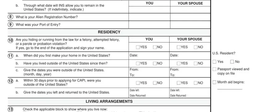 CAPI Form SOC 814 - section 4 residency information