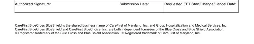 I we certify that I am a duly, CareFirst BlueCross BlueShield is, and Requested EFT StartChangeCancel of carefirst deposit eft ach