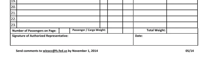 A way to prepare flight manifest example portion 3