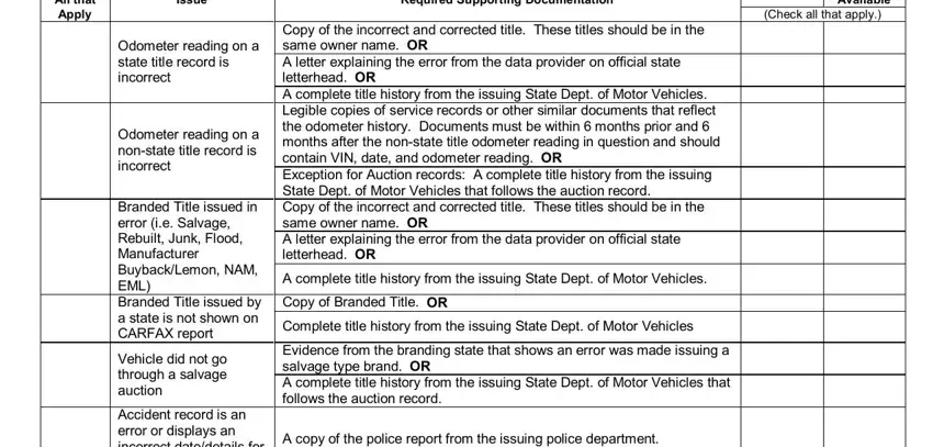 Simple tips to prepare carfax report correction step 3