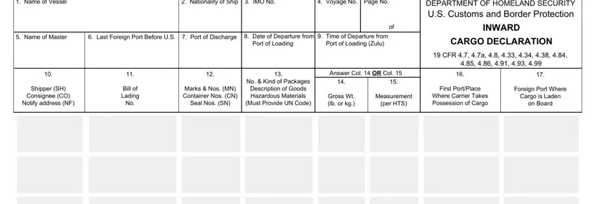 The best ways to fill out CBP Form 1302 step 1