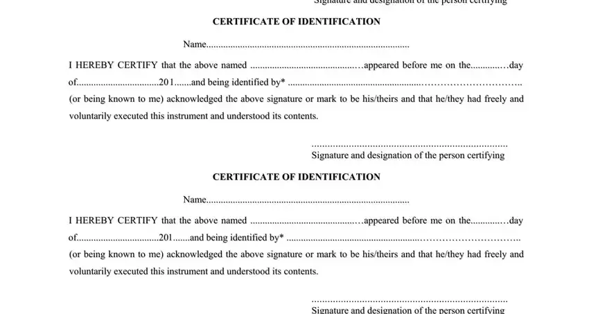 Writing section 3 in cayman 1 lands form