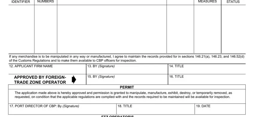 CBP 216 Form: Foreign Trade Zone Activity Permit