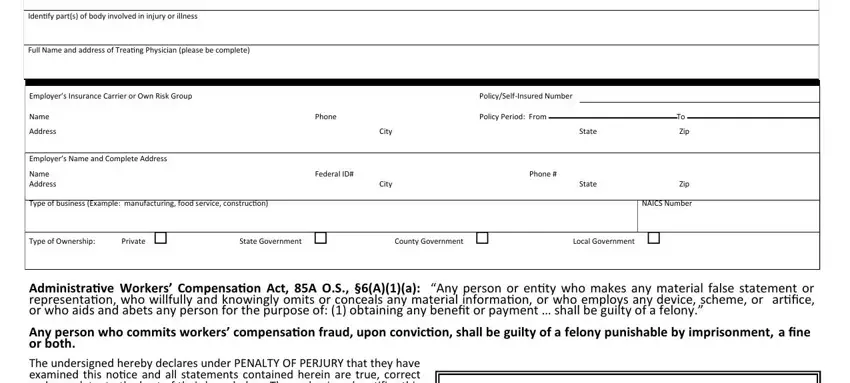 Best ways to fill out workers comp form 2 part 2