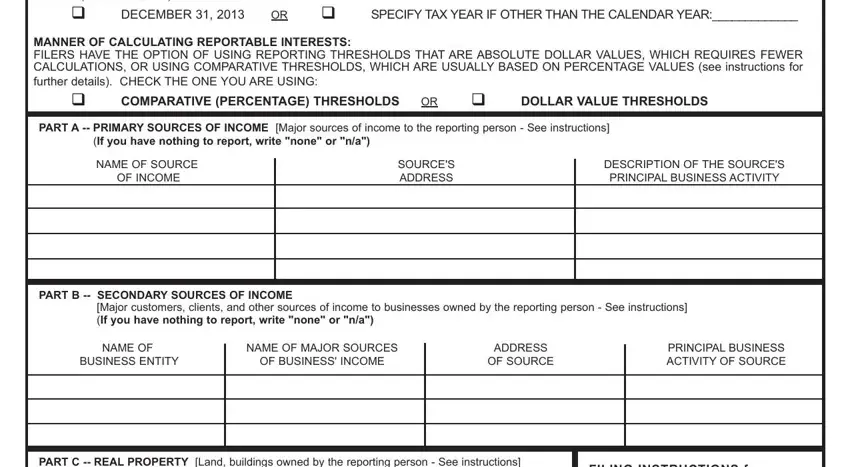 CE Form 1 Part B - Primary and Secondary Sources of Income