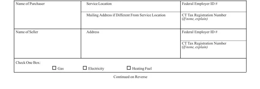 Step no. 1 for filling in cert 115 instructions